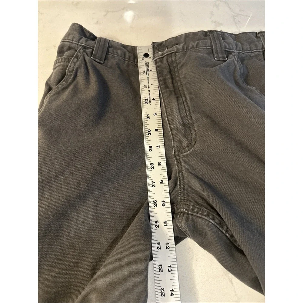 Carhartt Mens Rugged Flex Relaxed Fit Work Pants 32 X 32(30)Gray Canvas BN2291-M